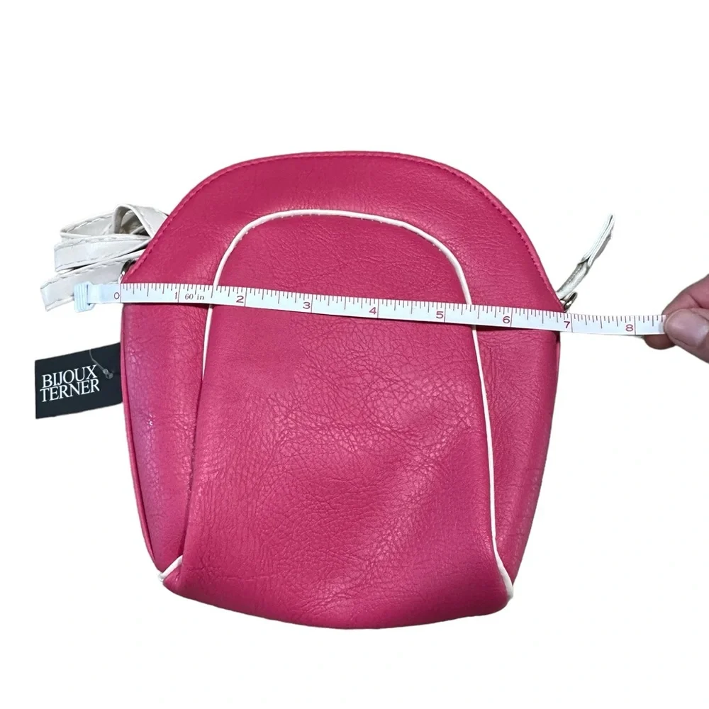 Bubblegum Pink Leather Crossbody Bag